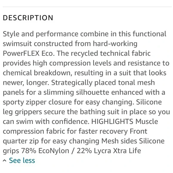 Speedo Black Women's One Piece Swimsuit - Picture 10 of 10